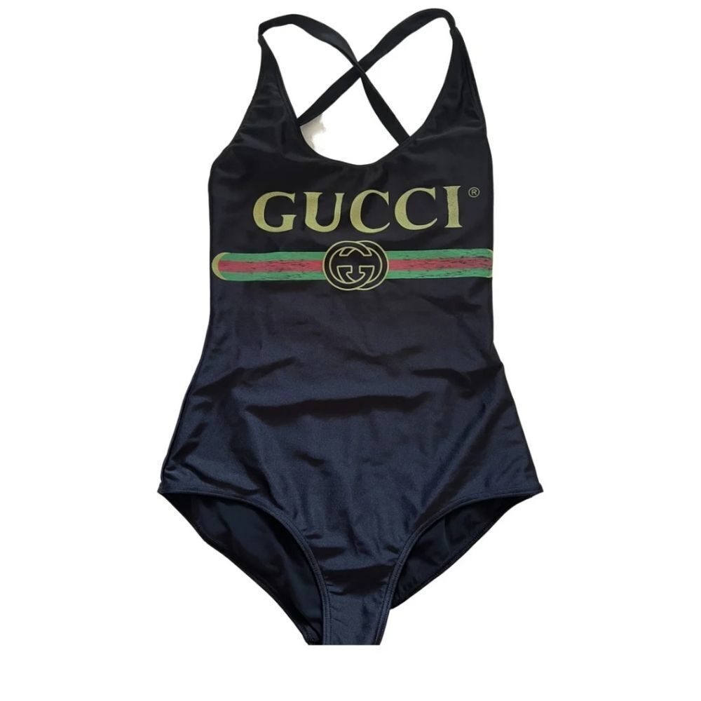GUCCI Black One Piece Swimsuit  Bodysuit